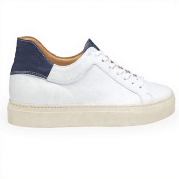 Baskets homme Johnston Murphy Jared lacets cuir blanc