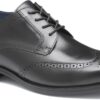 Mocassins Johnston Murphy Gibbons Wingtip noir cuir pleine-0
