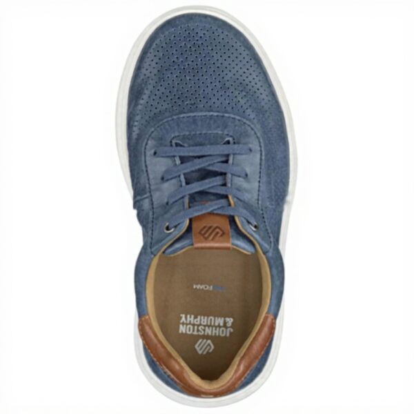 Baskets Johnston amp Murphy Homme Anders Perfed Cuir Bleu
