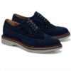 Johnston amp Murphy Jenson Longwing Oxford Homme Daim Bleu
