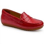 Mocassins homme Johnston Murphy Rouge cousus main doublure