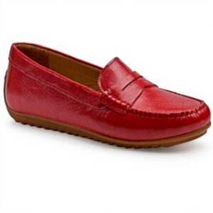 Mocassins homme Johnston Murphy Rouge cousus main doublure