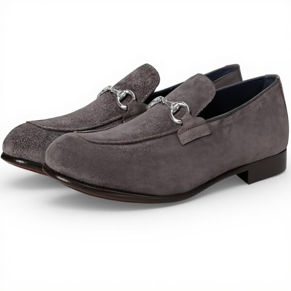 Mocassins homme Johnston Murphy daim italien gris Taylor Bit