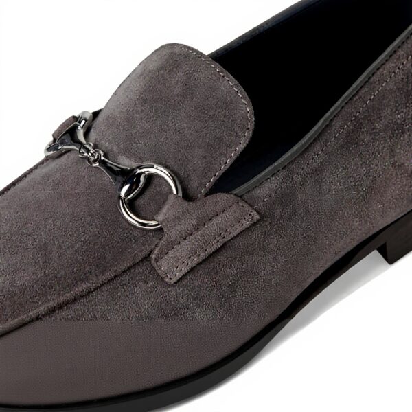 Mocassins homme Johnston Murphy daim italien gris Taylor Bit