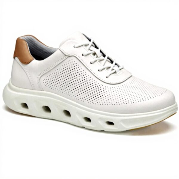 Chaussures Johnston Murphy U-Throat blanc confort nubuck