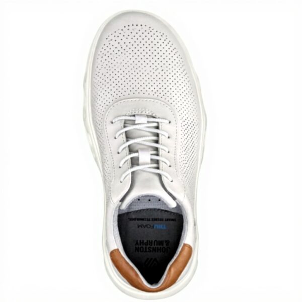 Chaussures Johnston Murphy U-Throat blanc confort nubuck