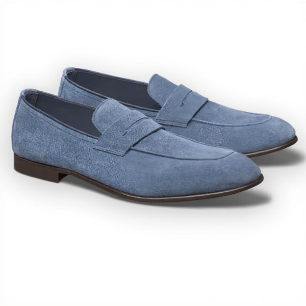 Mocassins Johnston Murphy Taylor Penny Daim Italien Homme