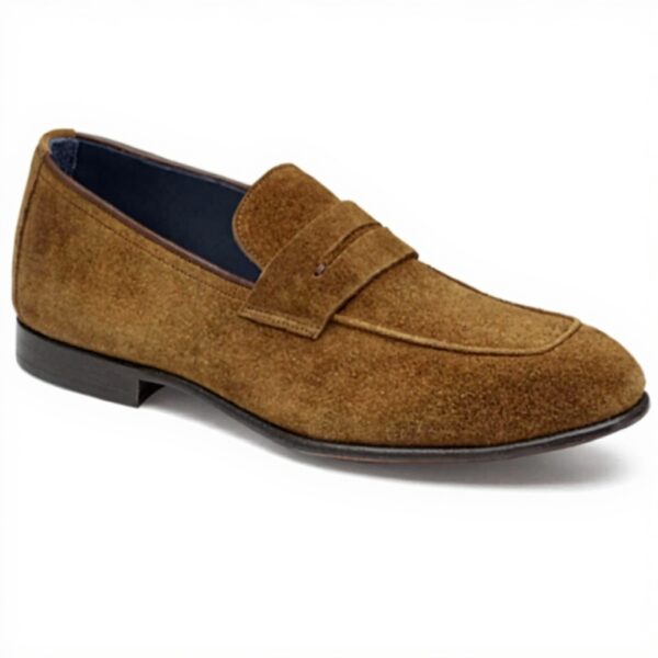 Mocassins Johnston Murphy Taylor Penny Snuff Suède Italien