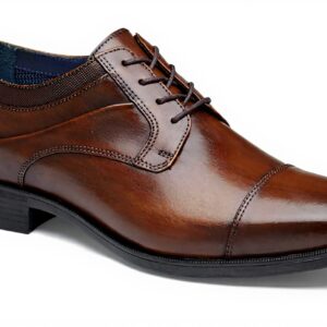 Johnston & Murphy Gibbons Oxford Acajou - Cuir souple et