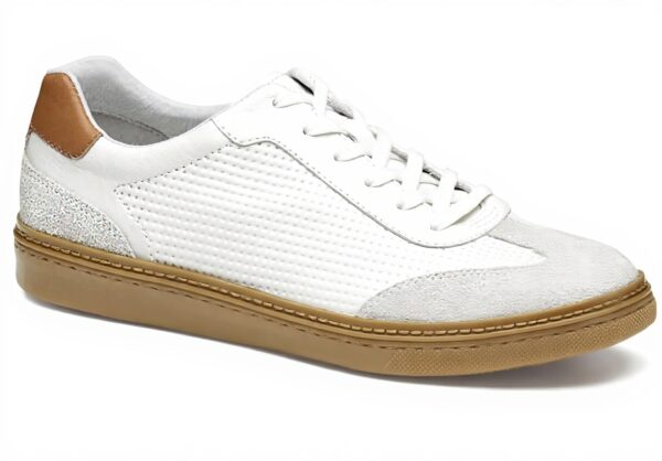 Chaussures de sport homme Johnston Murphy cuir blanc marron