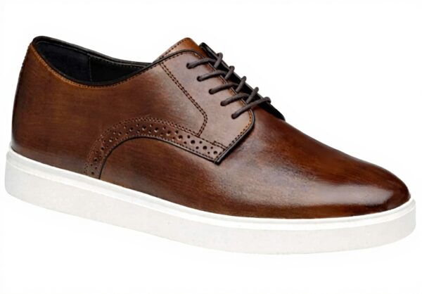 Baskets mode homme Johnston Murphy cuir imperméable marron